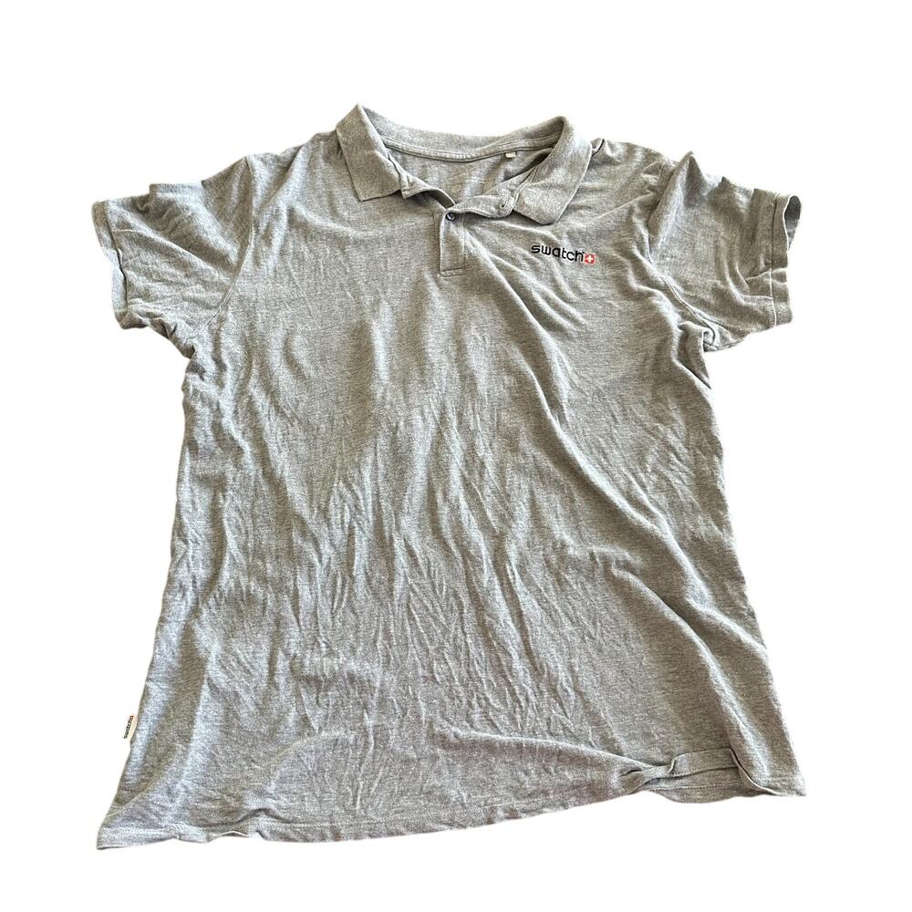 Swatch Gray Polo Shirt Plus Size 3X